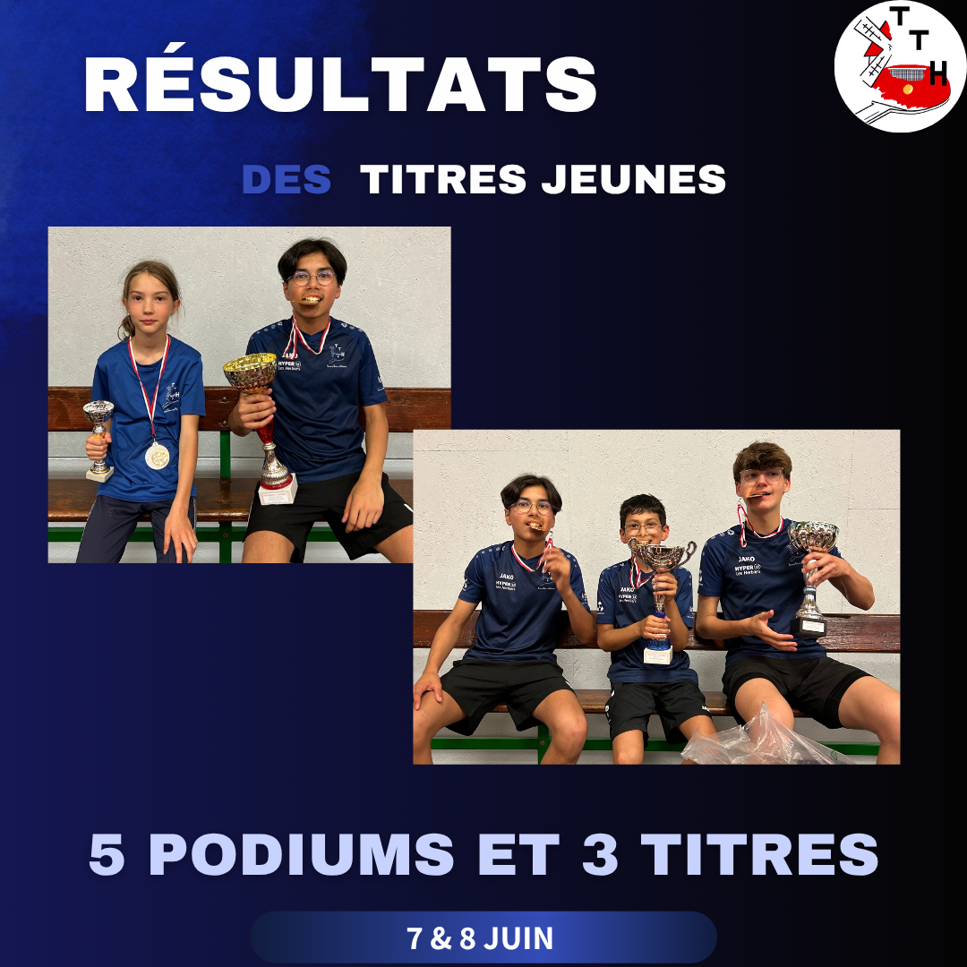 !!! 3 TITRES JEUNES INDIVUELS !!!