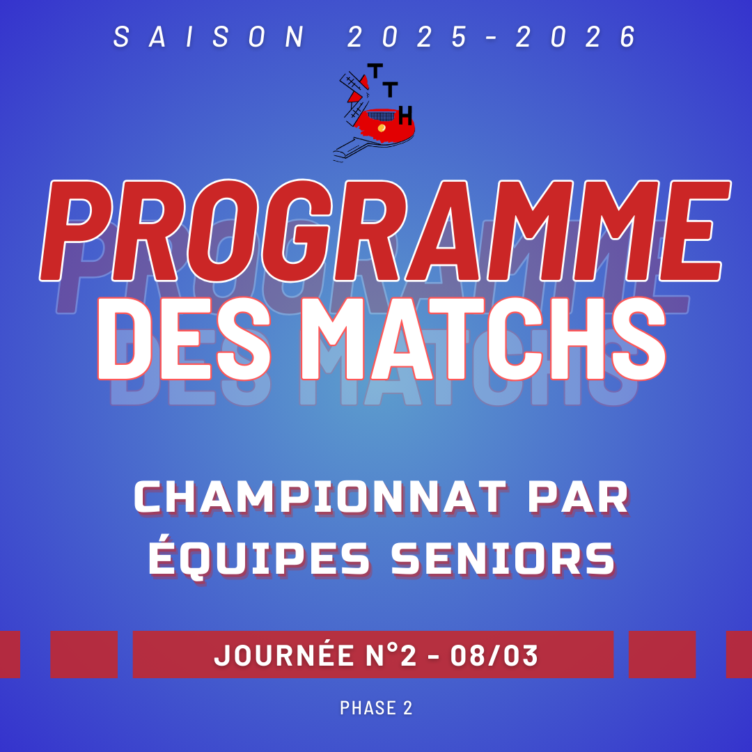 Journée 2 championnat séniors 